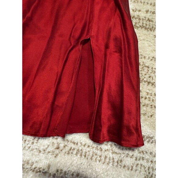 Vintage Victoria's Secret M Gold Label Red 100% SILK Sexy Teddy Slip Dress - Picture 4 of 4